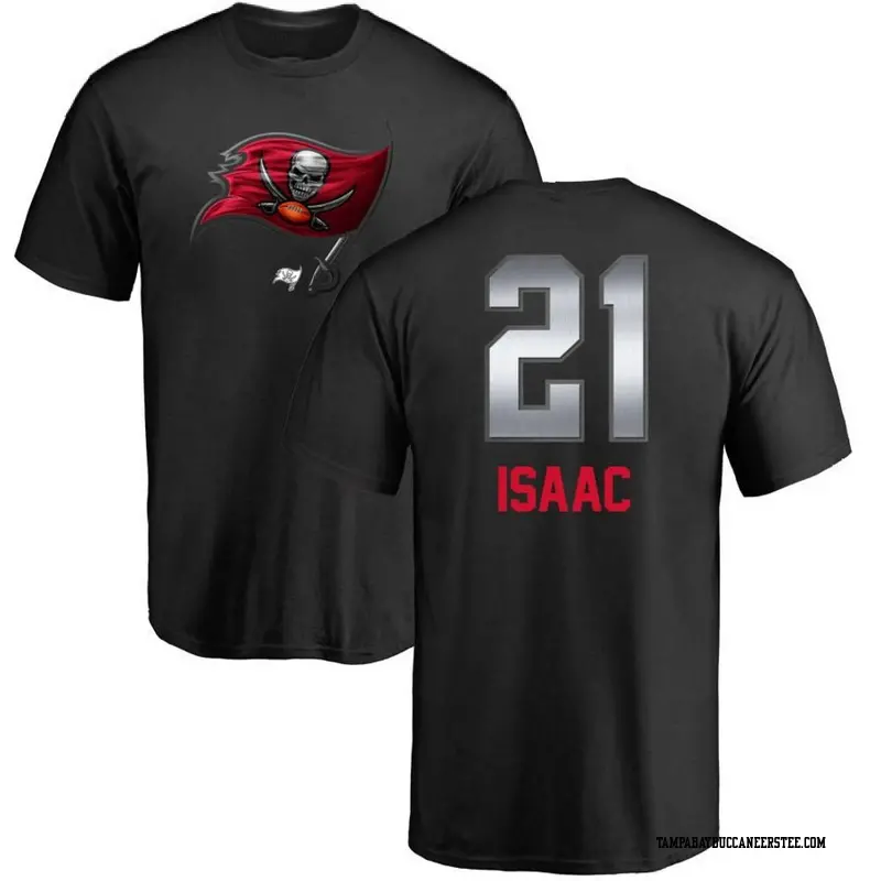 Men's Tampa Bay Buccaneers ＃21 Keenan Isaac Black Midnight Mascot T-Shirt