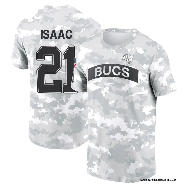 Men's Tampa Bay Buccaneers ＃21 Keenan Isaac Camo Arctic 2024 Salute to Service Performance T-Shirt