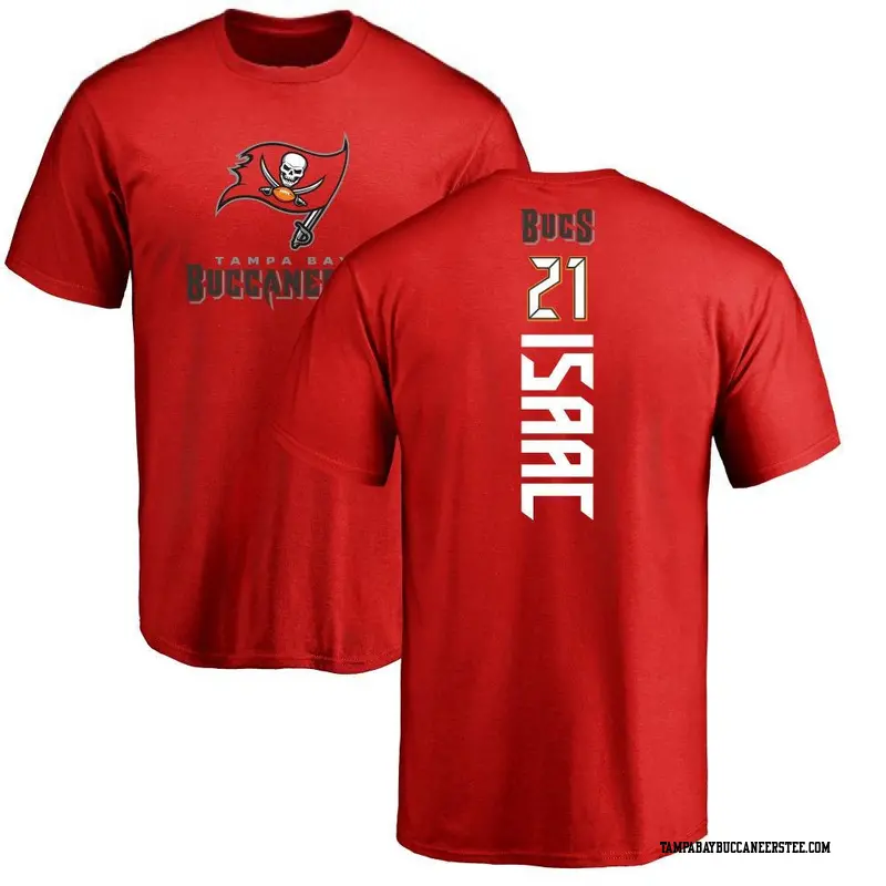 Men's Tampa Bay Buccaneers ＃21 Keenan Isaac Red Backer T-Shirt