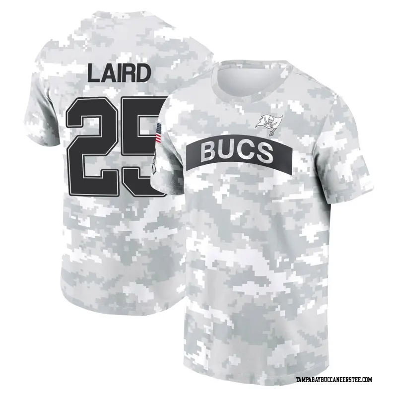 Men's Tampa Bay Buccaneers ＃25 Patrick Laird Camo Arctic 2024 Salute to Service Performance T-Shirt