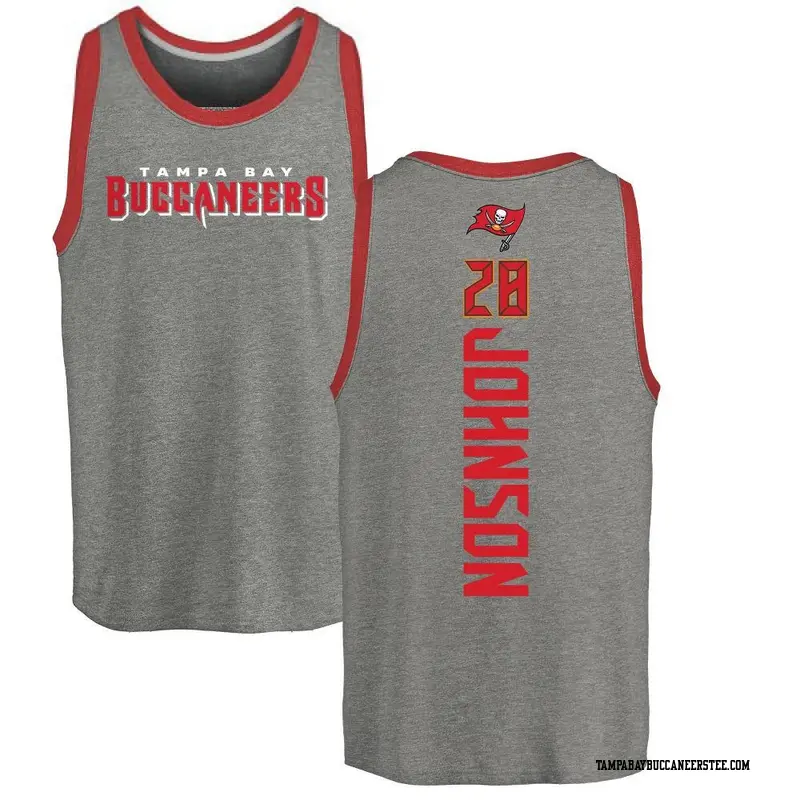 Men's Tampa Bay Buccaneers ＃28 Cephus Johnson III Ash Backer Tank Top