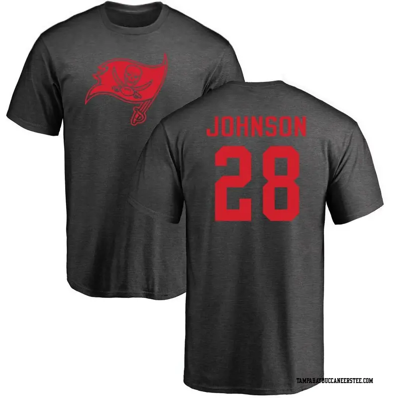 Men's Tampa Bay Buccaneers ＃28 Cephus Johnson III Ash One Color T-Shirt