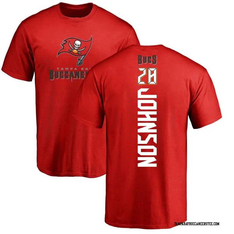 Men's Tampa Bay Buccaneers ＃28 Cephus Johnson III Red Backer T-Shirt