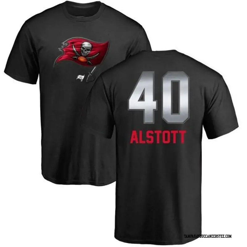 Men's Tampa Bay Buccaneers ＃40 Mike Alstott Black Midnight Mascot T-Shirt