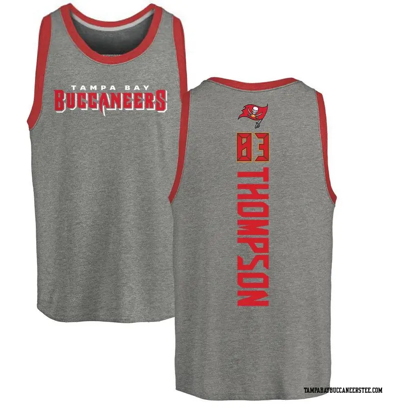 Men's Tampa Bay Buccaneers ＃83 Cody Thompson Ash Backer Tank Top