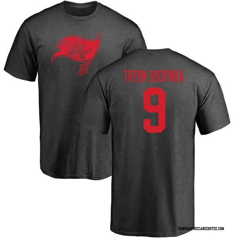 Men's Tampa Bay Buccaneers ＃9 Joe Tryon-Shoyinka Ash One Color T-Shirt