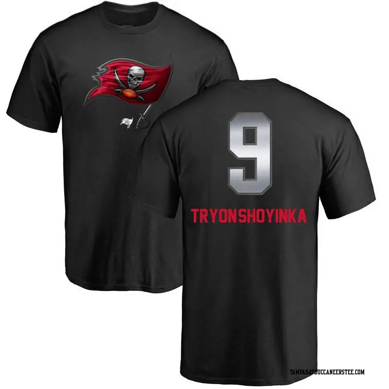 Men's Tampa Bay Buccaneers ＃9 Joe Tryon-Shoyinka Black Midnight Mascot T-Shirt