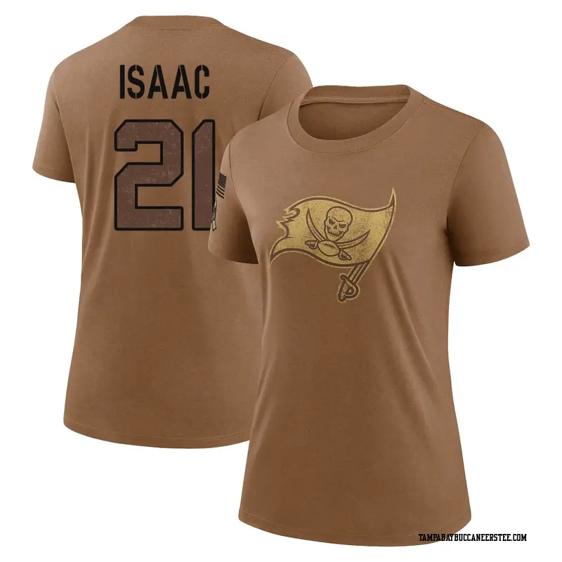 Women's Tampa Bay Buccaneers ＃21 Keenan Isaac Brown 2023 Salute To Service Performance T-Shirt