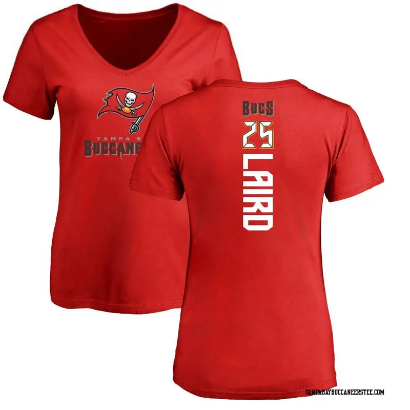 Women's Tampa Bay Buccaneers ＃25 Patrick Laird Red Backer Slim Fit T-Shirt