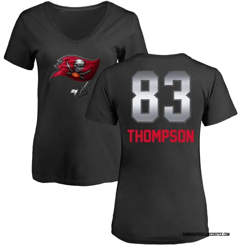 Women's Tampa Bay Buccaneers ＃83 Cody Thompson Black Midnight Mascot T-Shirt