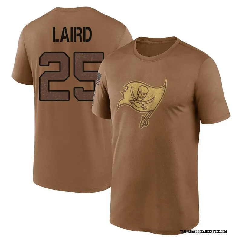 Youth Tampa Bay Buccaneers ＃25 Patrick Laird Brown 2023 Salute To Service Performance T-Shirt