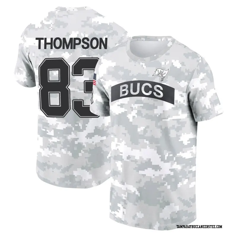 Youth Tampa Bay Buccaneers ＃83 Cody Thompson Camo Arctic 2024 Salute to Service Performance T-Shirt