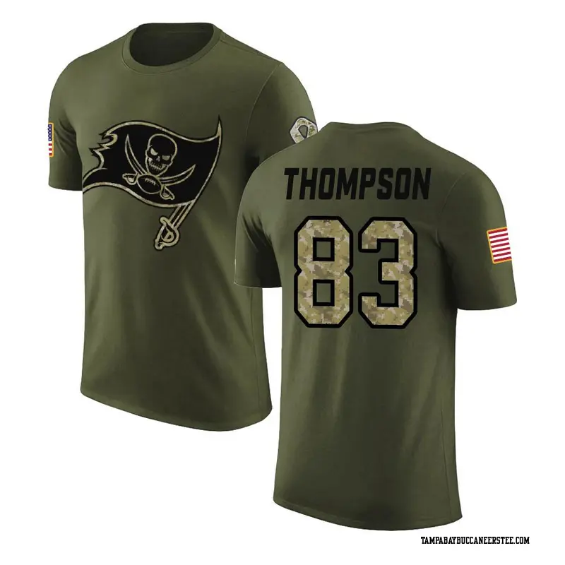 Youth Tampa Bay Buccaneers ＃83 Cody Thompson Olive Salute to Service T-Shirt